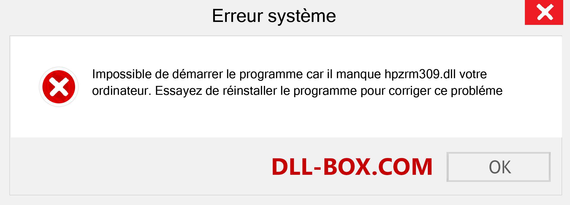 Le fichier hpzrm309.dll est manquant ?. Télécharger pour Windows 7, 8, 10 - Correction de l'erreur manquante hpzrm309 dll sur Windows, photos, images